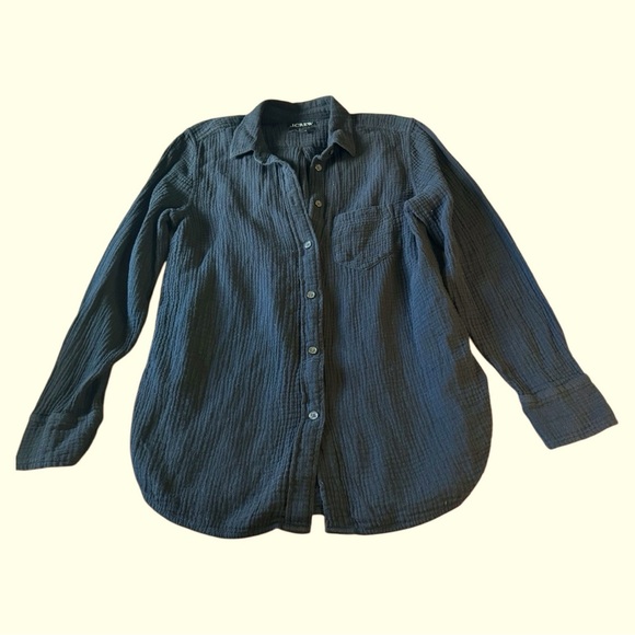 J Crew Black Button-Up Shirt - Picture 1 of 3